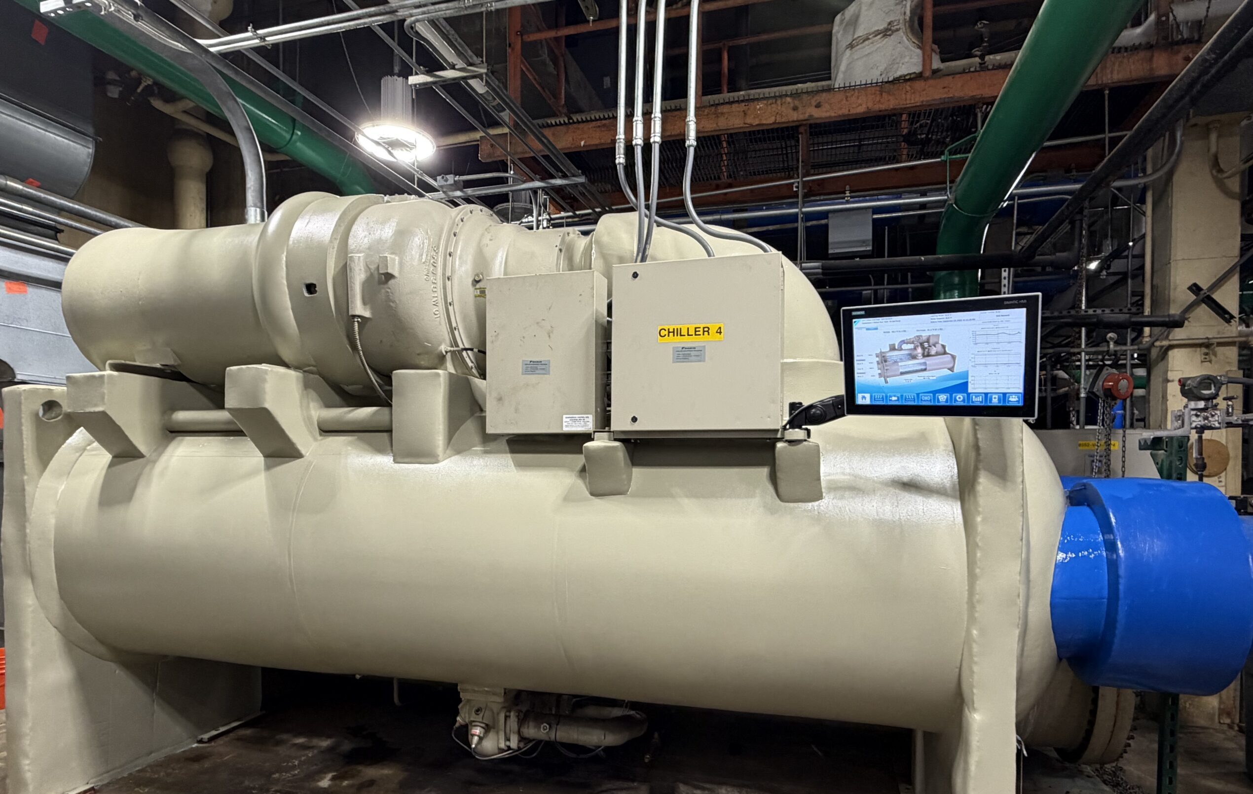 Modernized Centrifugal Chiller wth updated controls and improved capacity